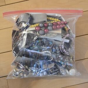 Assorted Costume Jewelry Grab Bag 4.5 lbs Rings Necklaces Bracelets and More